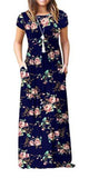 Maxi Long Dress Short Sleeve with Pockets - Easy Pickins Store