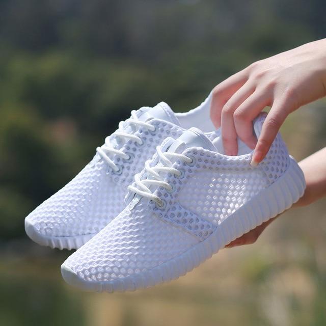 Mesh Hollow Soft Lightweight Sneakers Vulcanize Breathable - Easy Pickins Store
