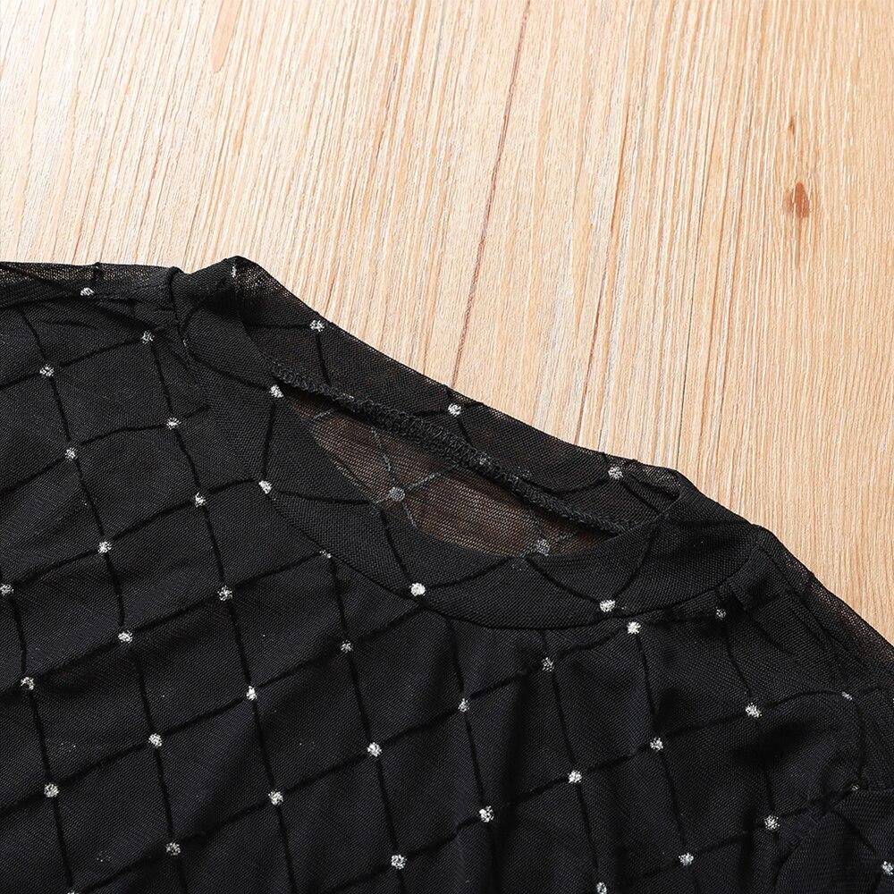 Mesh Plaid Slim Fit Transparent Black T-Shirt - Easy Pickins Store