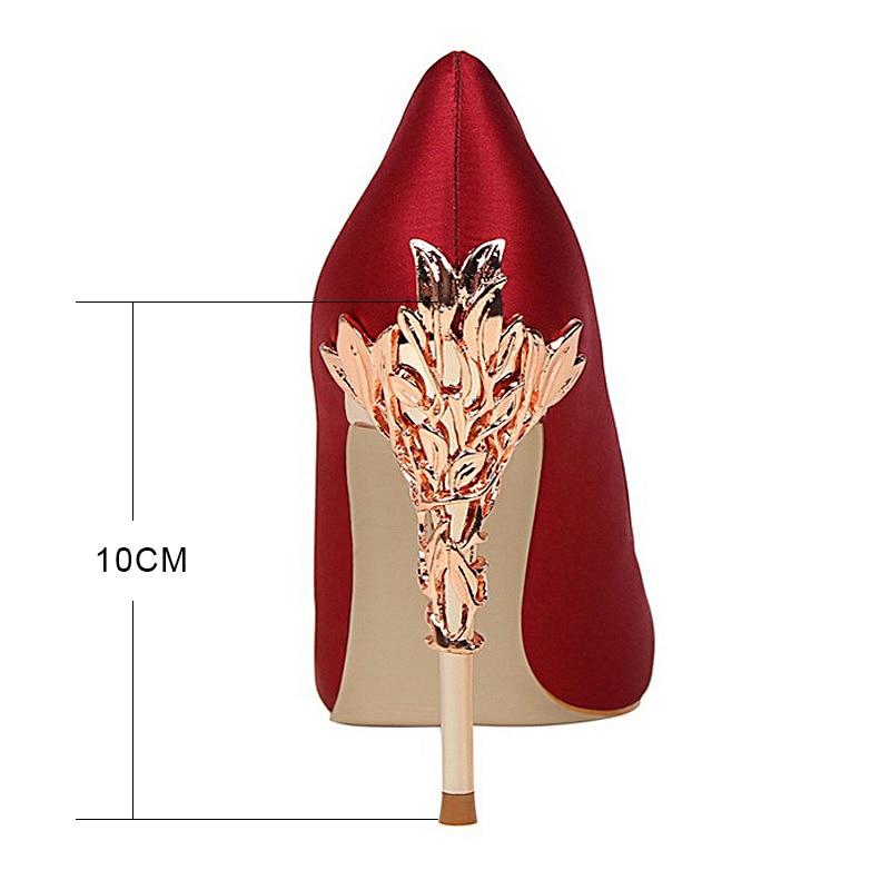 Metal Carved Pumps Elegant High Heels - Easy Pickins Store