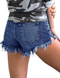 Mid Rise Shorts Frayed Raw Hem Ripped Denim Jean Shorts - Easy Pickins Store