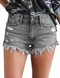 Mid Rise Shorts Frayed Raw Hem Ripped Denim Jean Shorts - Easy Pickins Store