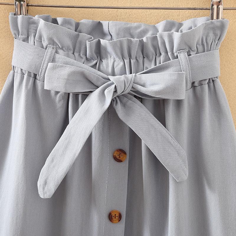 Midi Knee Length Elegant Button High Waist Skirt - Easy Pickins Store