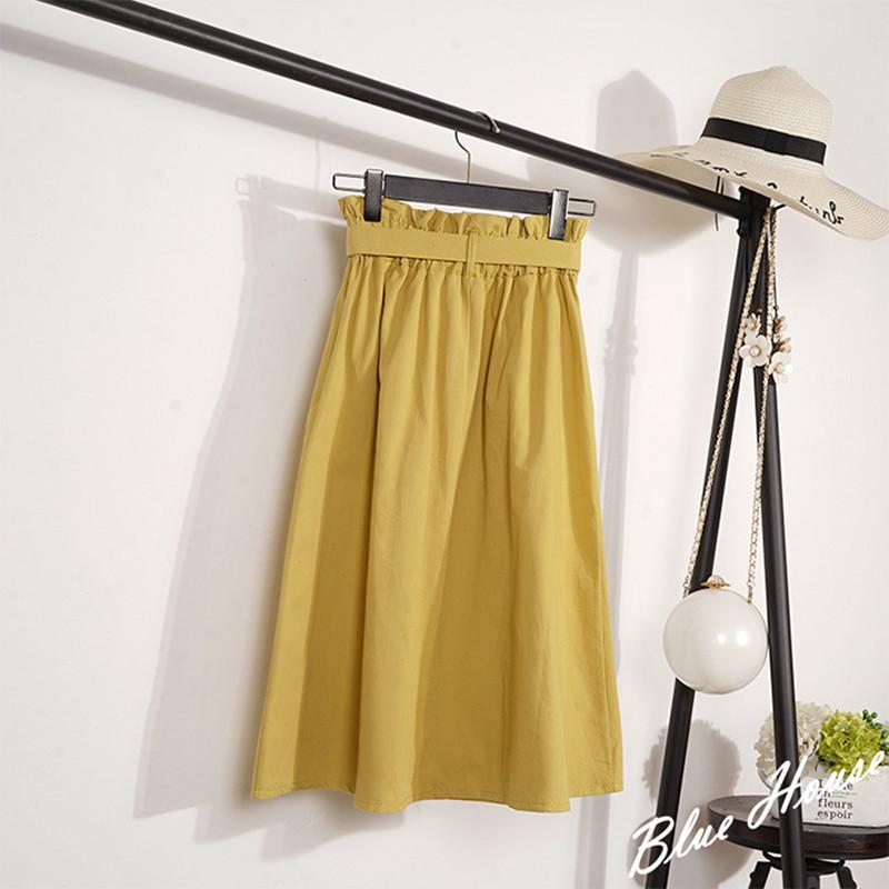 Midi Knee Length Elegant Button High Waist Skirt - Easy Pickins Store