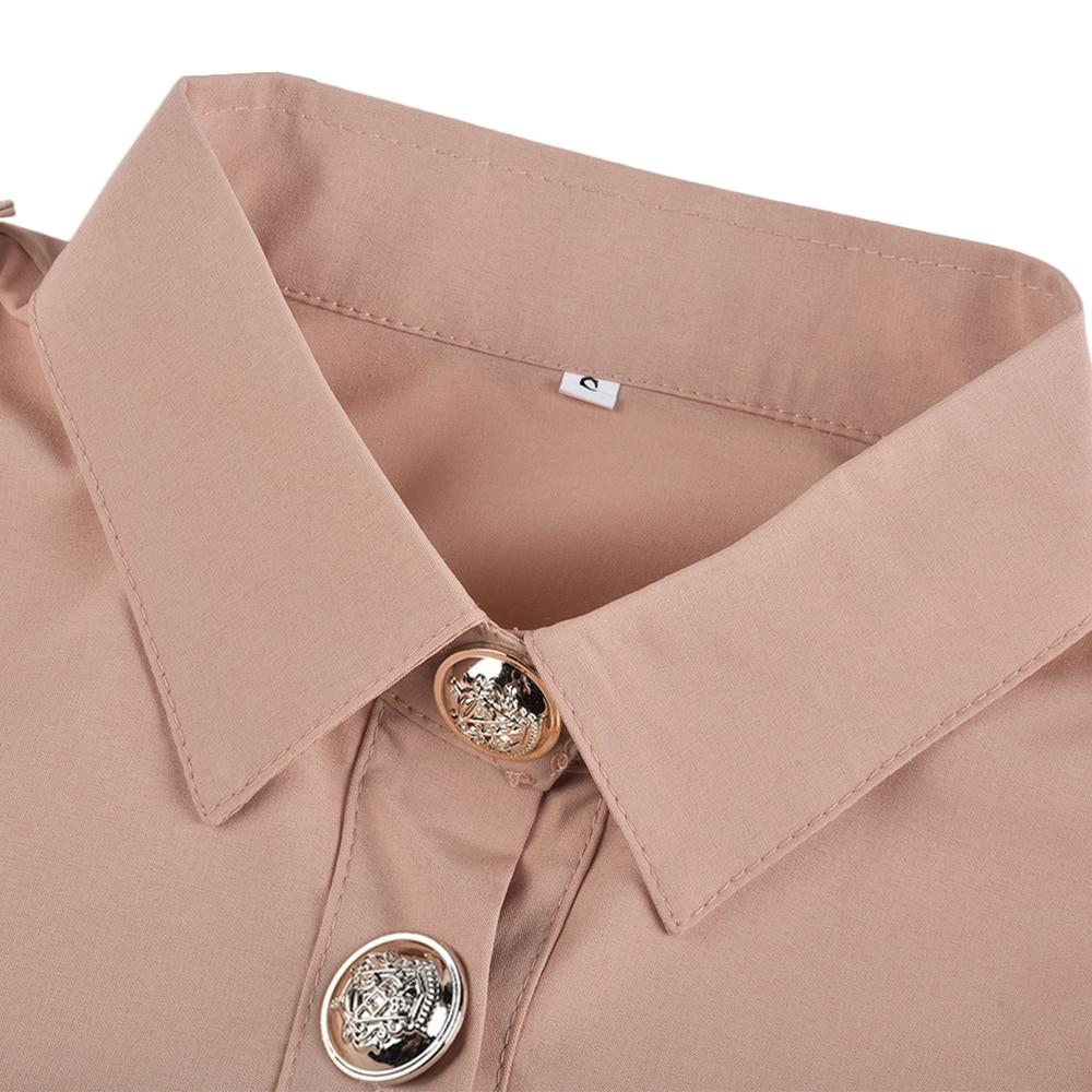 Military Top Casual Button Blouse Pocket Blouse - Easy Pickins Store