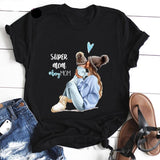 Mother's Love T-shirt Black Short Sleeve Vogue - Easy Pickins Store