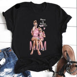 Mother's Love T-shirt Black Short Sleeve Vogue - Easy Pickins Store