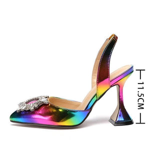 Multicolor High Heels Rhinestone Pumps - Easy Pickins Store