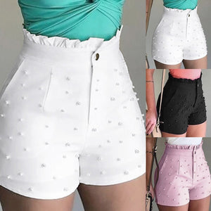 New Woman Fashion Shorts Sexy Summer Woman Embroidered Flares Skinny High Waist Short Pants - Easy Pickins Store