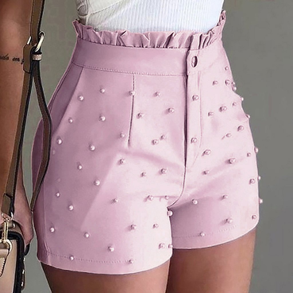 New Woman Fashion Shorts Sexy Summer Woman Embroidered Flares Skinny High Waist Short Pants - Easy Pickins Store