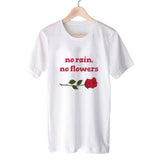 No Rain No Flowers T-shirt Garden Farm White Soft - Easy Pickins Store