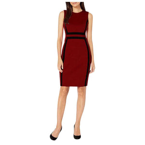 O neck Contrast Color Stitching Pencil Dress - Easy Pickins Store
