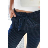 OL Pants High Waist Bow Tie Pocket Pencil - Easy Pickins Store