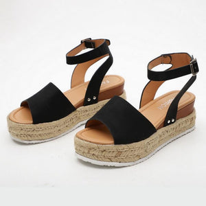 Open Toe Platform Strap Sandals - Easy Pickins Store