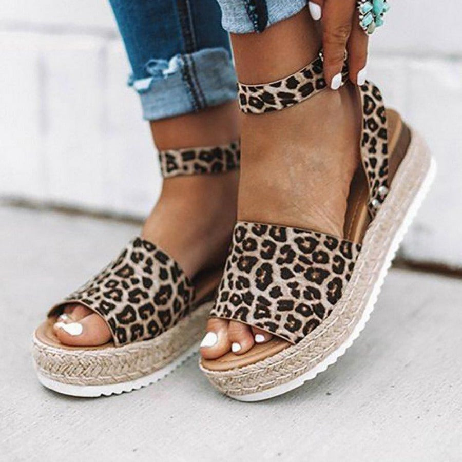 Open Toe Platform Strap Sandals - Easy Pickins Store