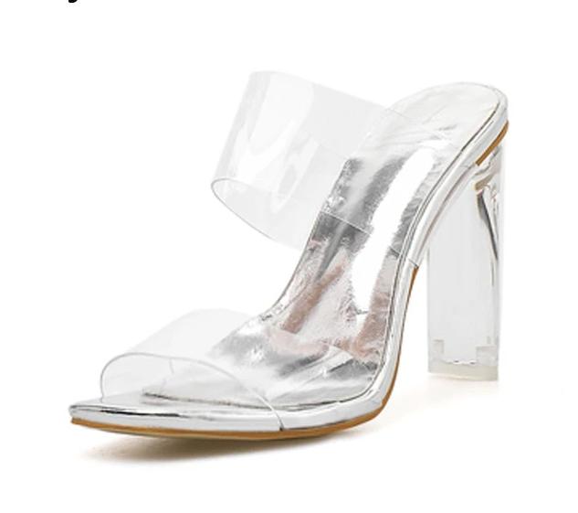 Open Toes High Heels Crystal Slippers - Easy Pickins Store