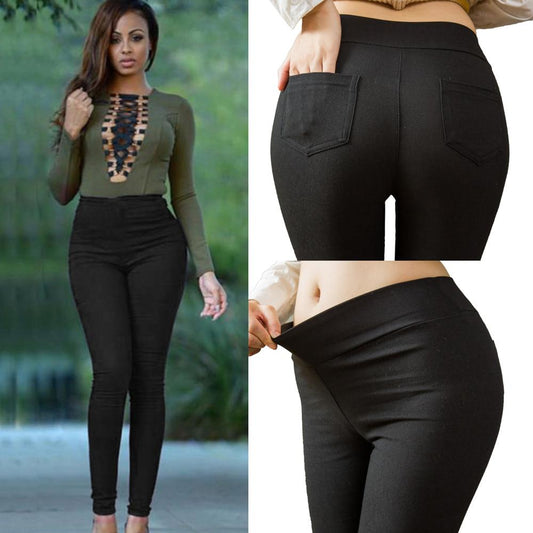 Pencil Pants Cotton Pocket Slim Denim Skinny - Easy Pickins Store
