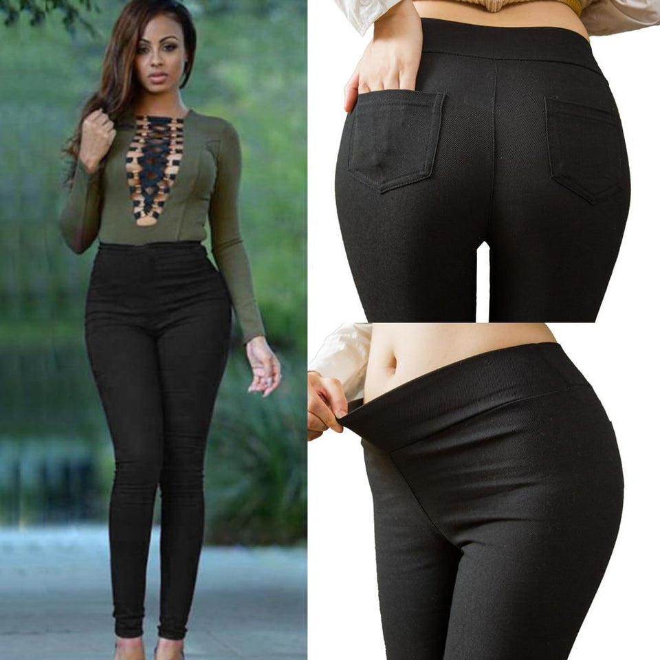 Pencil Pants Cotton Pocket Slim Denim Skinny - Easy Pickins Store