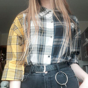 Plaid Blouse - Easy Pickins Store