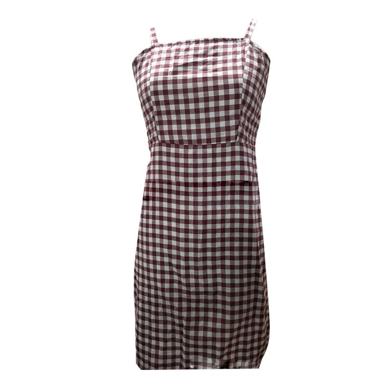 Plaid Sleeveless Backless High Waist Slim Fit Dress - Easy Pickins Store
