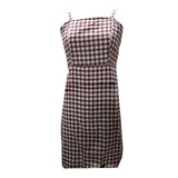 Plaid Sleeveless Backless High Waist Slim Fit Dress - Easy Pickins Store