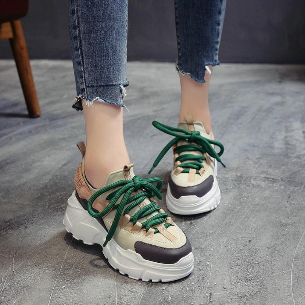 Platform Running Sneakers Stylish Thick Sole Height Increasing 3" - Easy Pickins Store