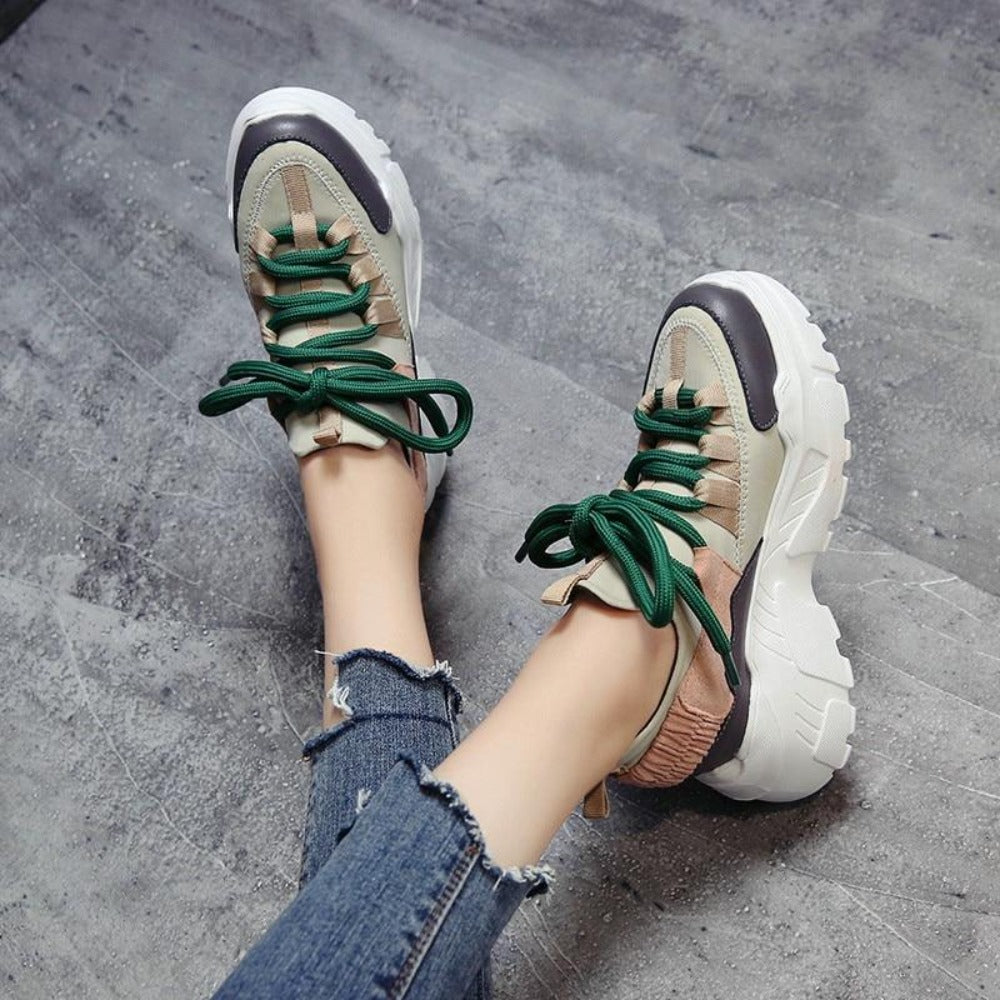 Platform Running Sneakers Stylish Thick Sole Height Increasing 3" - Easy Pickins Store