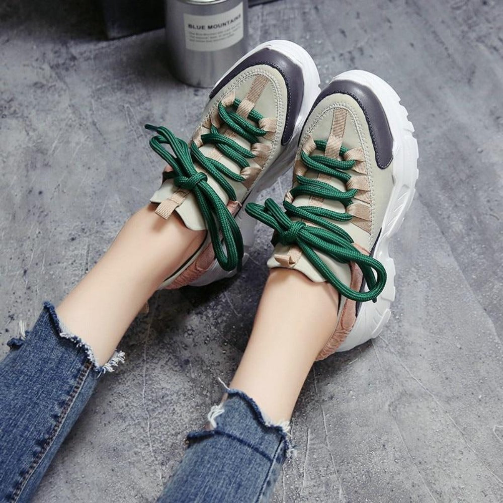 Platform Running Sneakers Stylish Thick Sole Height Increasing 3" - Easy Pickins Store