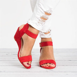 Platform Sandals Wedges High Heesl Buckle Strap Roman - Easy Pickins Store