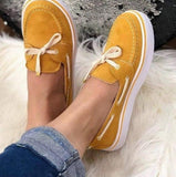 Platform Sneakers Slip On Bows Leather Suede - Easy Pickins Store