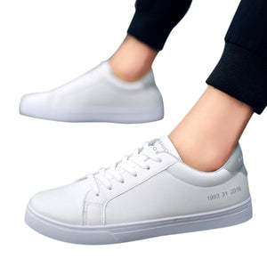Platform Sneakers White Lace Up Breathable - Easy Pickins Store