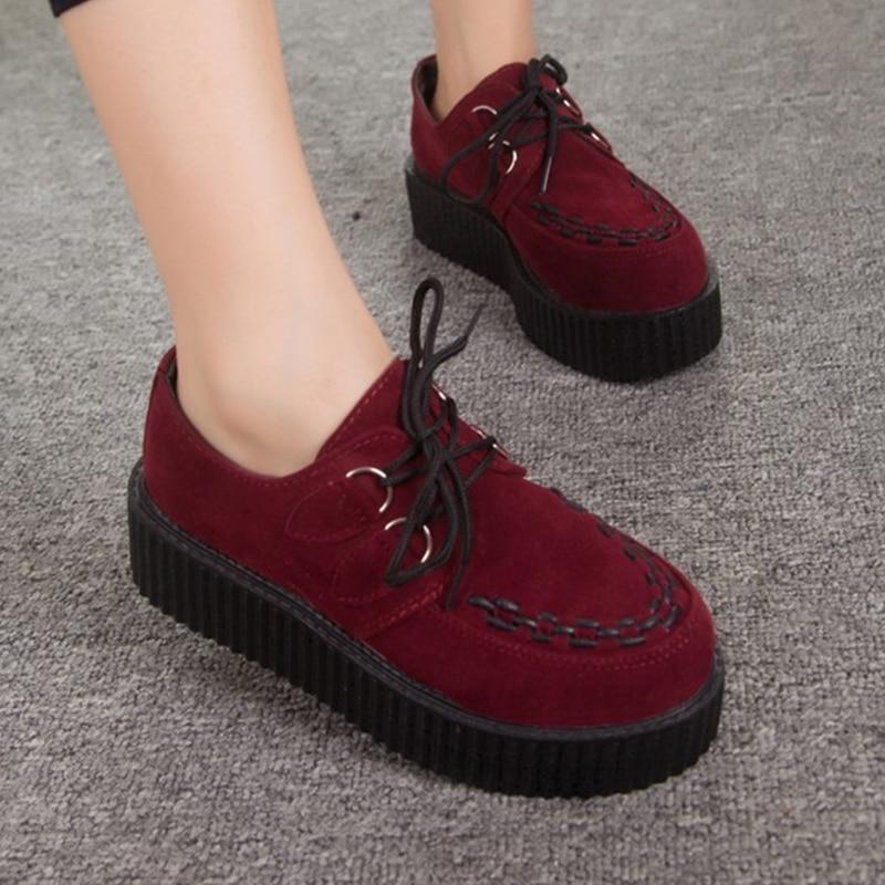 Platform Suede Lace Up Creepers - Easy Pickins Store