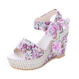 Platform Wedges Lace Belt Bow Flip Flops Open Toe High Heels - Easy Pickins Store