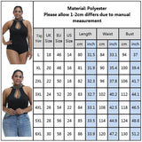 Plus Sizes Bodysuit Hollow Out Beading Sleeveless Slim Fit - Easy Pickins Store