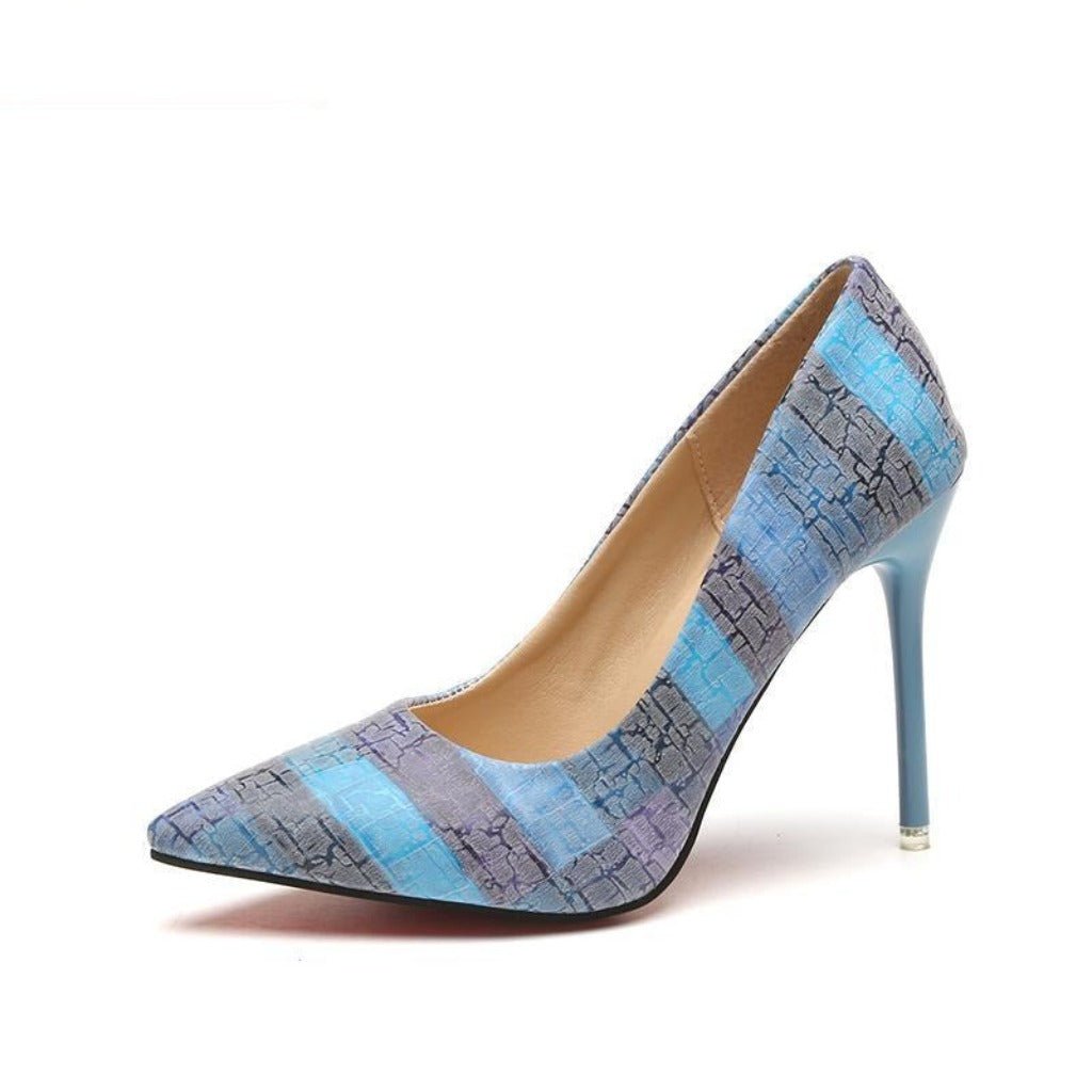 Plus Sizes High Heels Leather Pumps - Easy Pickins Store