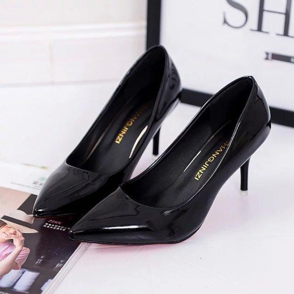 Pointed Toe Pumps Leather High Heels - Easy Pickins Store