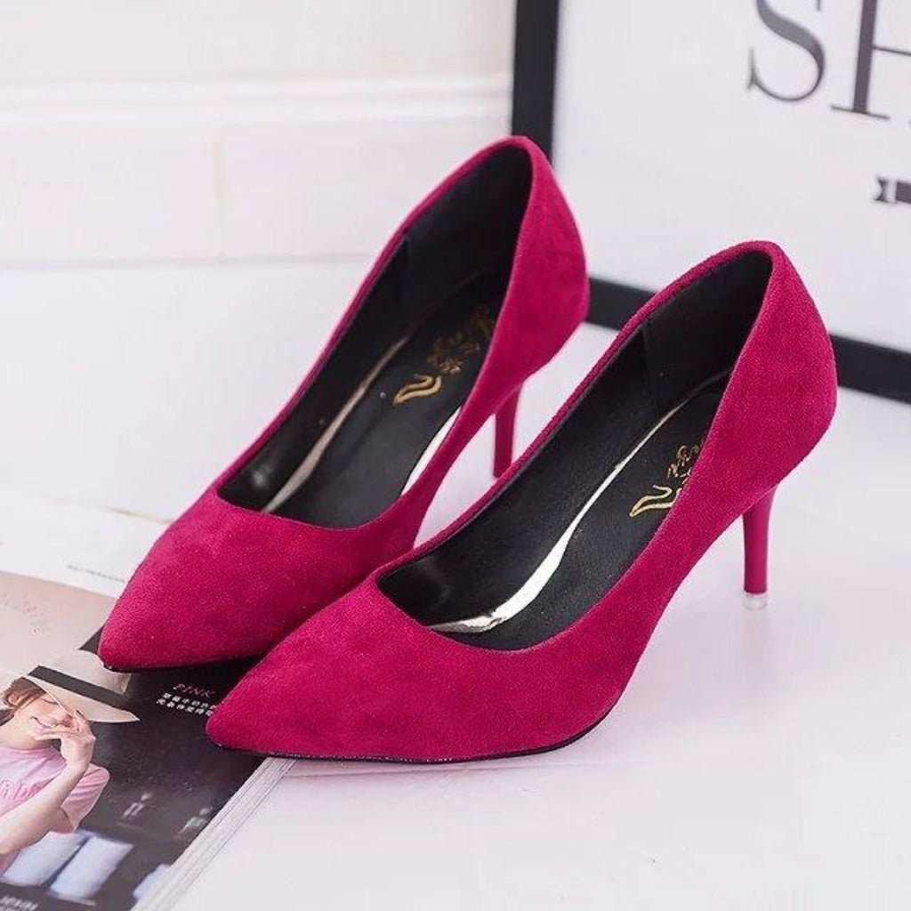 Pointed Toe Pumps Leather High Heels - Easy Pickins Store