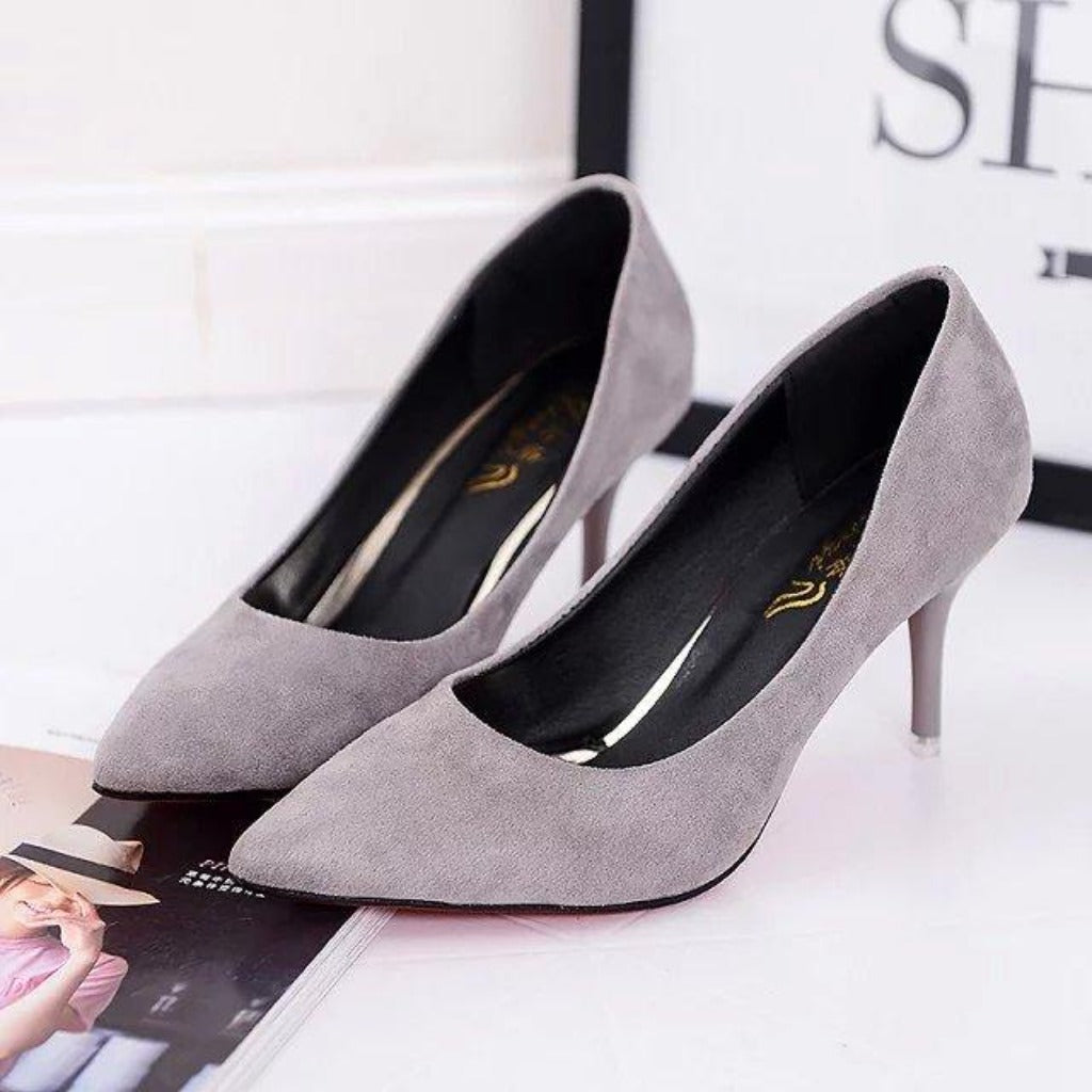 Pointed Toe Pumps Leather High Heels - Easy Pickins Store