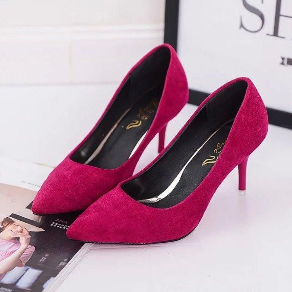 Pointed Toe Pumps Leather High Heels - Easy Pickins Store