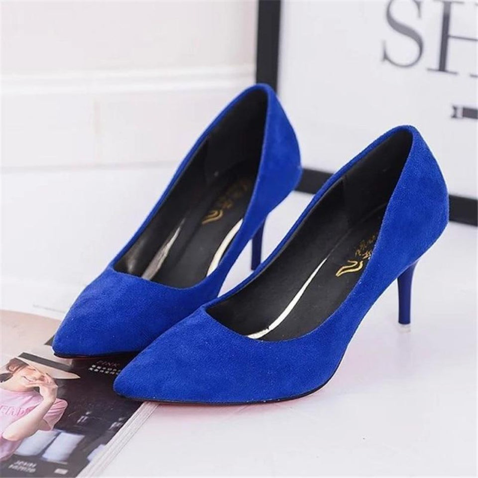 Pointed Toe Pumps Leather High Heels - Easy Pickins Store
