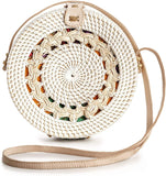 Premium Handmade Wicker Woven Purse Handbag Circle Boho - Easy Pickins Store