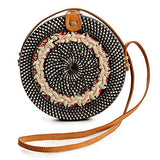 Premium Handmade Wicker Woven Purse Handbag Circle Boho - Easy Pickins Store