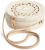 Premium Handmade Wicker Woven Purse Handbag Circle Boho - Easy Pickins Store