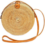 Premium Handmade Wicker Woven Purse Handbag Circle Boho - Easy Pickins Store