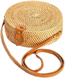 Premium Handmade Wicker Woven Purse Handbag Circle Boho - Easy Pickins Store