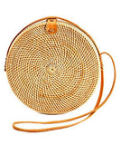 Premium Handmade Wicker Woven Purse Handbag Circle Boho - Easy Pickins Store