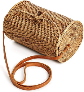Premium Handmade Wicker Woven Purse Handbag Circle Boho Bag - Easy Pickins Store
