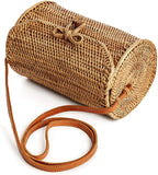Premium Handmade Wicker Woven Purse Handbag Circle Boho Bag - Easy Pickins Store