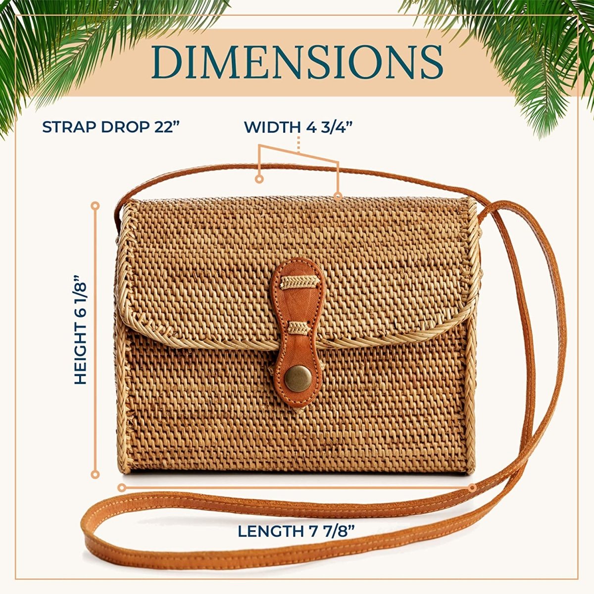 Premium Handmade Wicker Woven Purse Handbag Circle Boho Bag - Easy Pickins Store