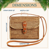 Premium Handmade Wicker Woven Purse Handbag Circle Boho Bag - Easy Pickins Store